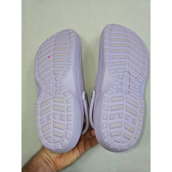 Crocs Lavender Faux Fur Lined Clogs M9/W11 Slip-On Shoes For Men & Women - Picture 7 of 7